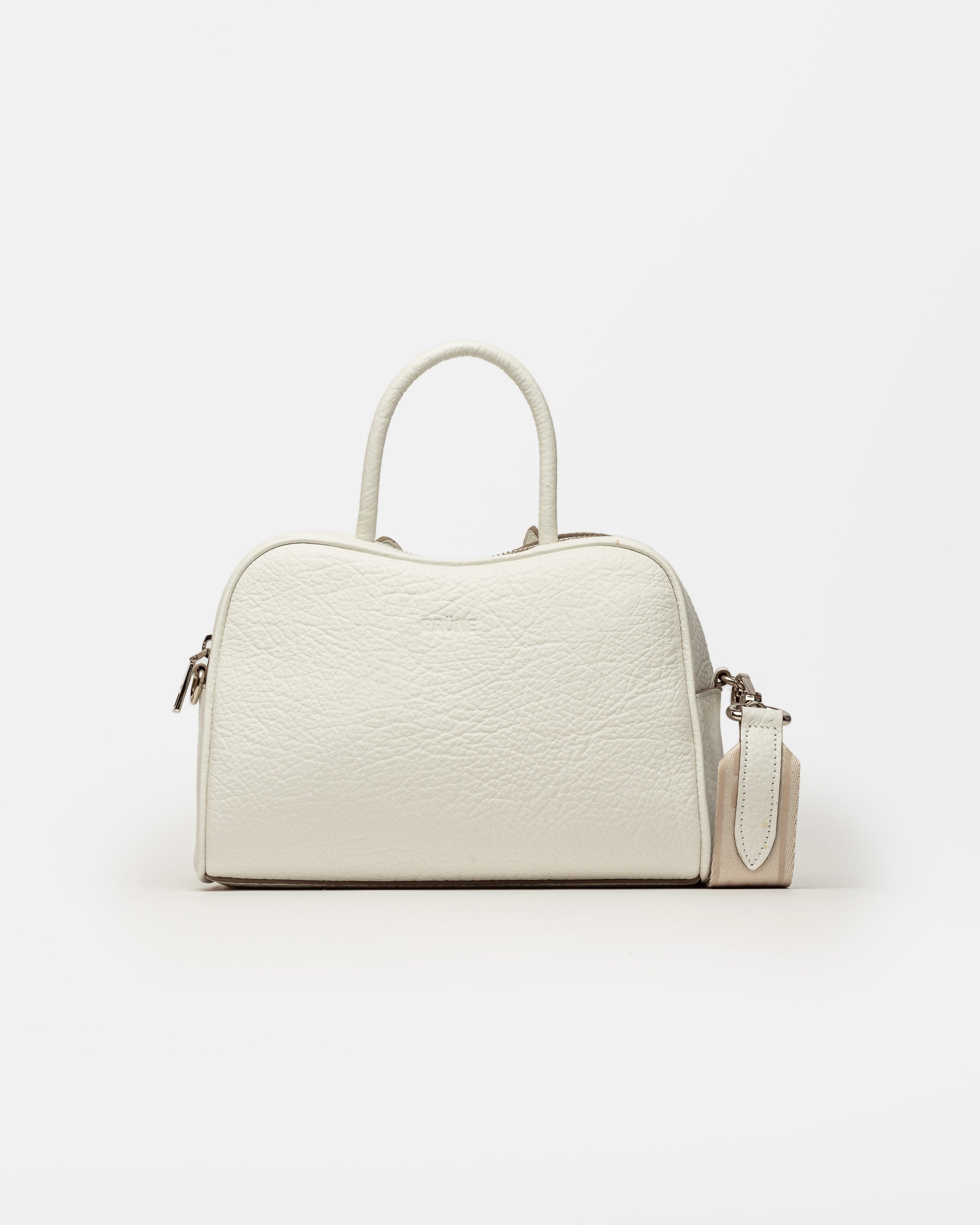 CARTERA DE MANO THE CLUB EN CUERO GRANEADO